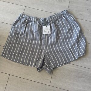 Line Gray Striped Women's Shorts
